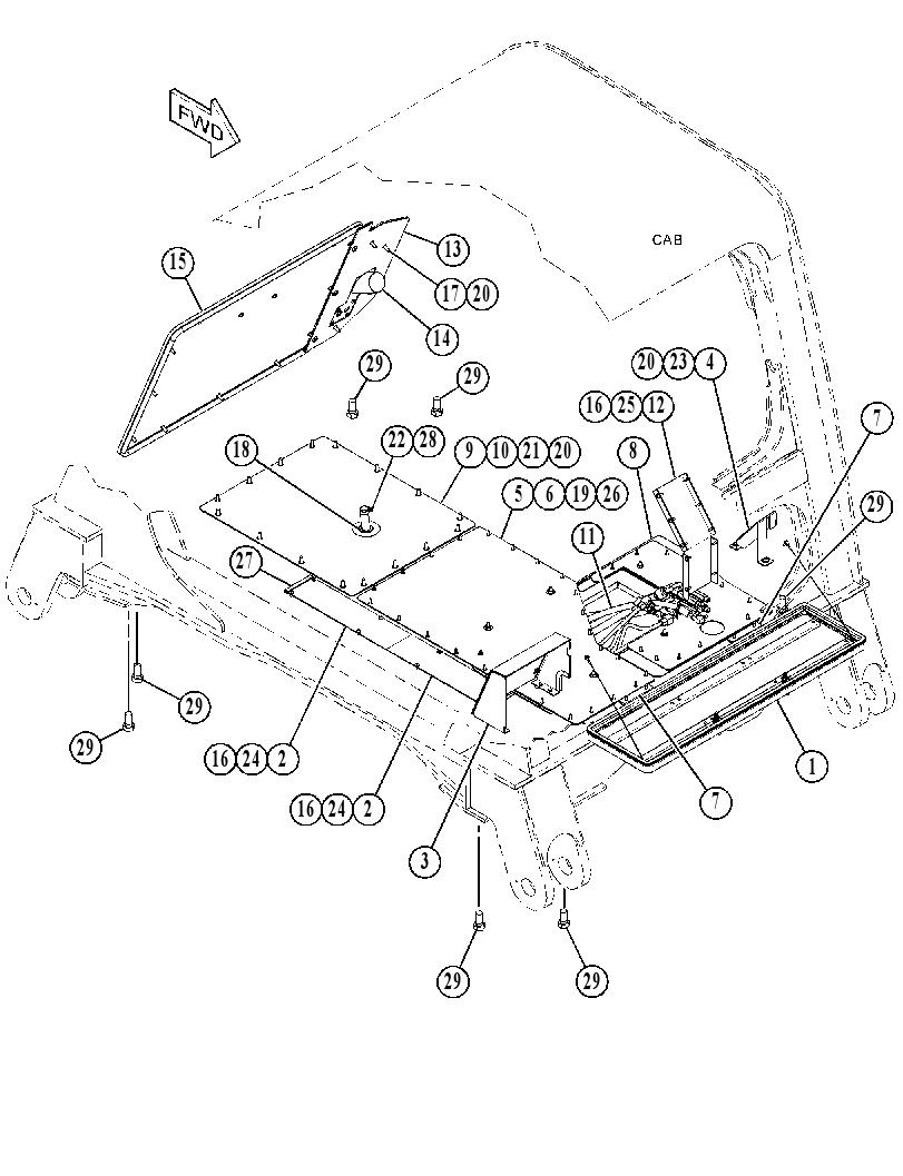 Панель кабины 4229502 CAT