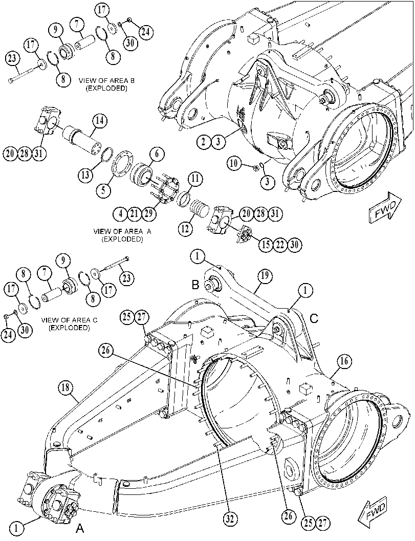 HOUSING GP-REAR AXLE 4703821 CAT