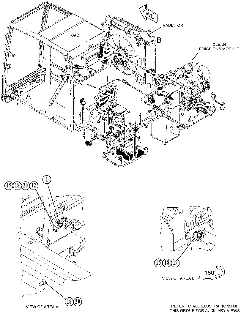 Проводка шасси 4861615 CAT