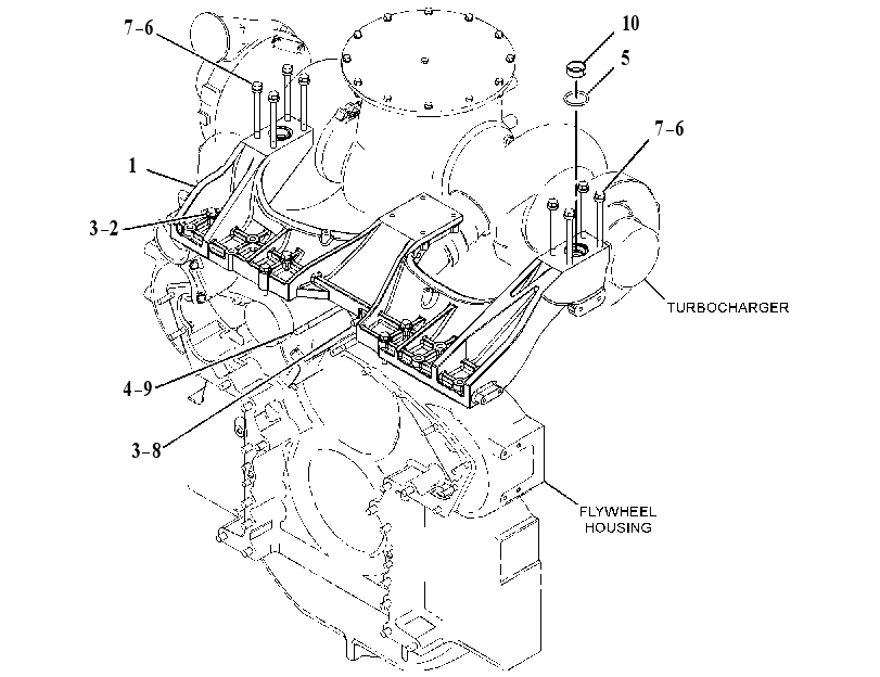 MOUNTING GP-TURBOCHARGER 4166730 CAT