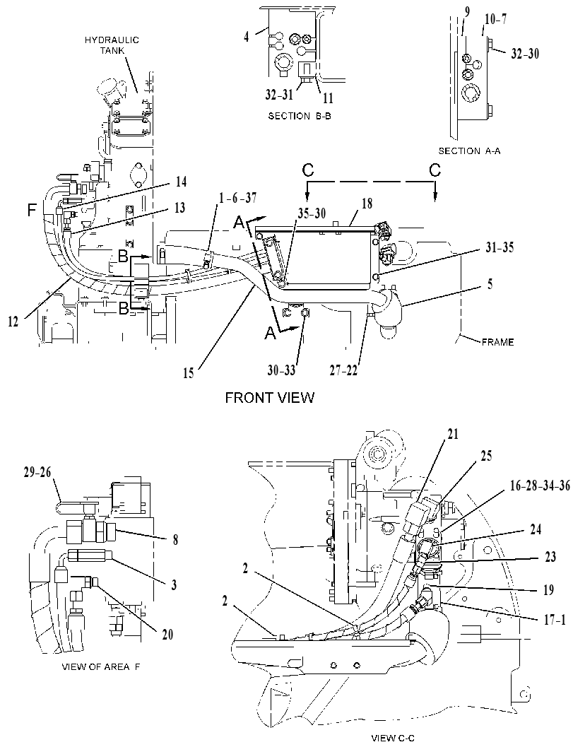 LINES GP-HYDRAULIC PUMP 3980757 CAT