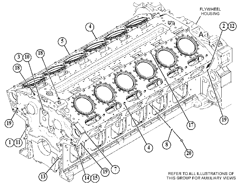 Блок цилиндров 4845414 CAT