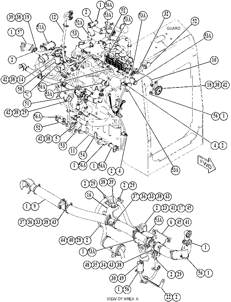 Проводка двигателя 3941809 CAT