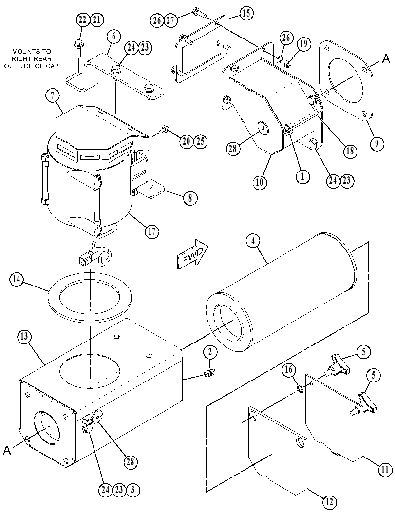 PRESSURIZER & MOUNTING GP 3750450 CAT
