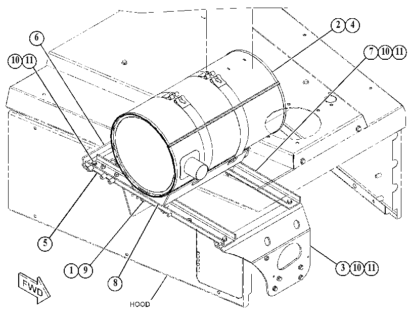MUFFLER & MOUNTING GP 4330474 CAT