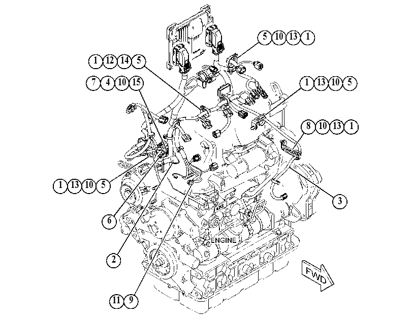 Проводка двигателя 4791694 CAT