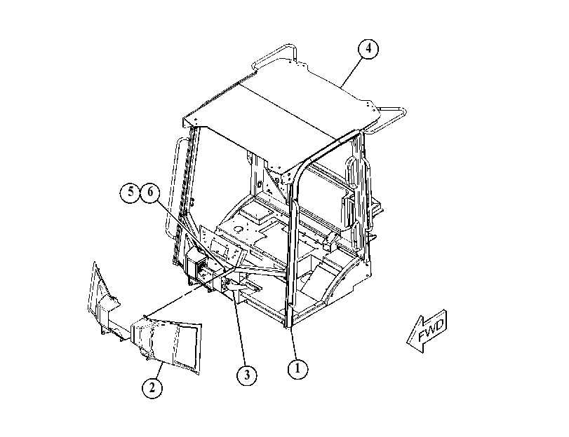 CANOPY AR-OPEN ROPS 4632095 CAT