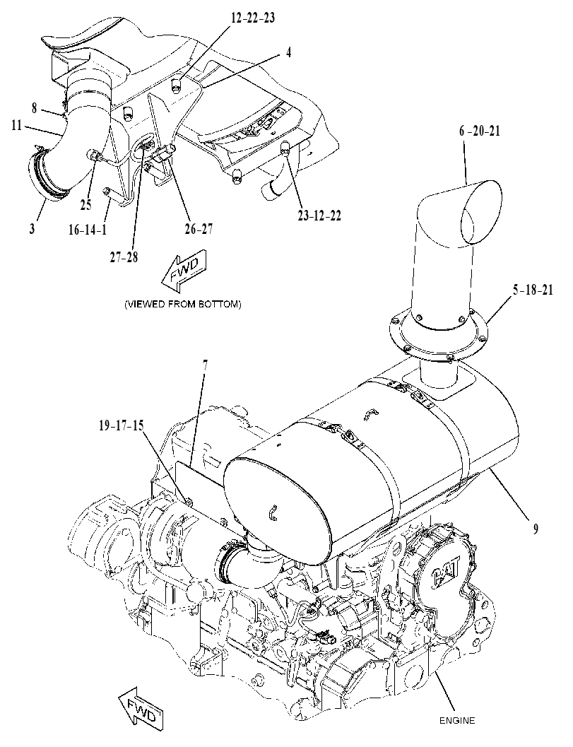MUFFLER & MOUNTING GP 4314292 CAT