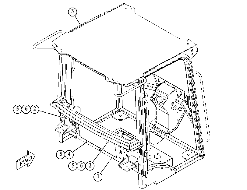CANOPY GP-OPEN ROPS 4506762 CAT