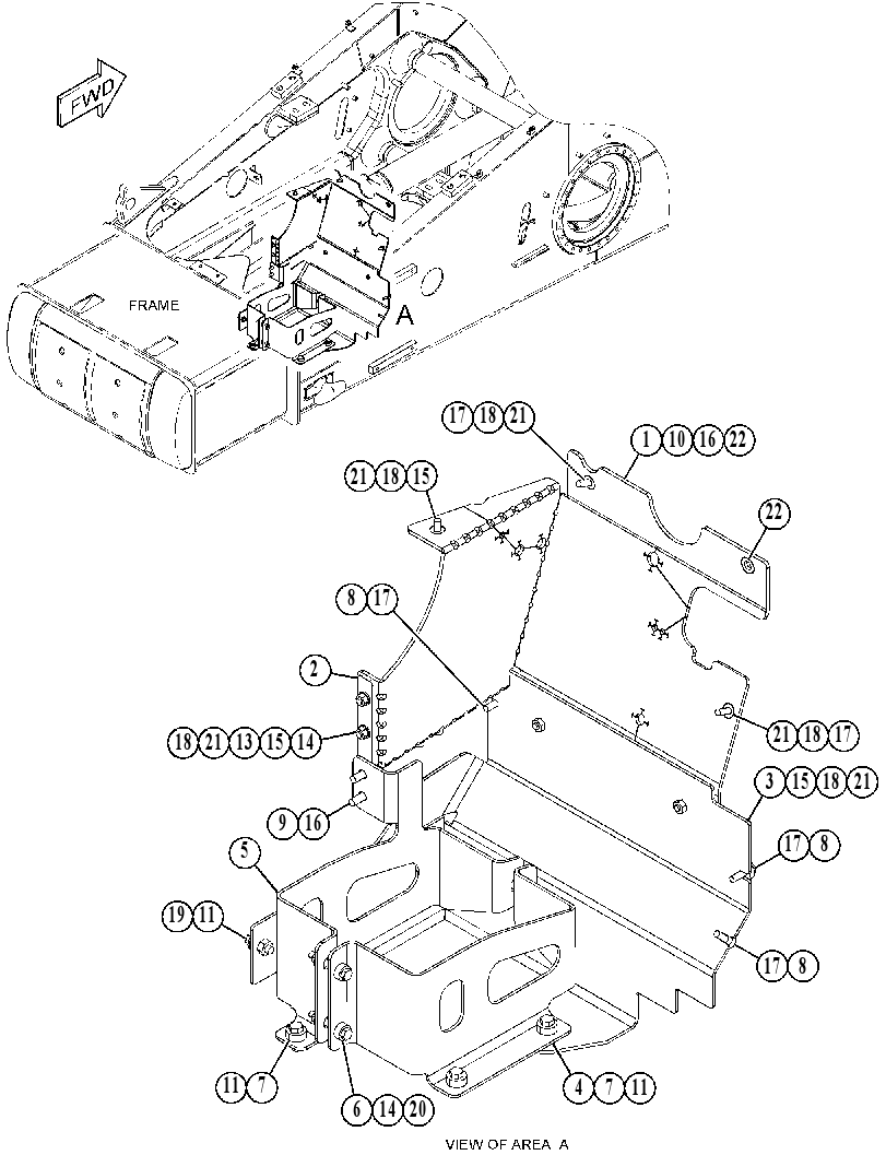 MOUNTING GP-DEF TANK 3788305 CAT