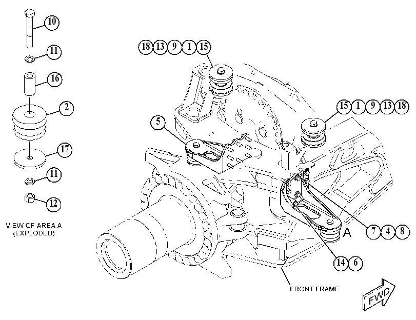 MOUNTING GP-TRANSFER GEAR 3693732 CAT