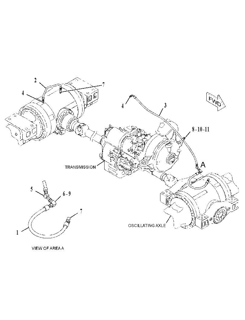 LINES GP-DIFFERENTIAL LOCK 3880458 CAT