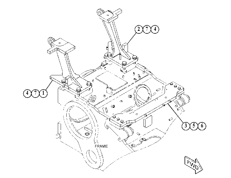 Крепление ROPS 4238829 CAT