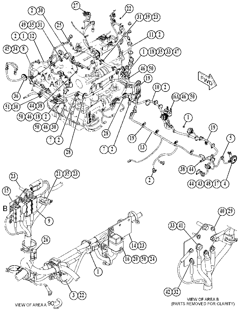 Проводка площадки 4414800 CAT