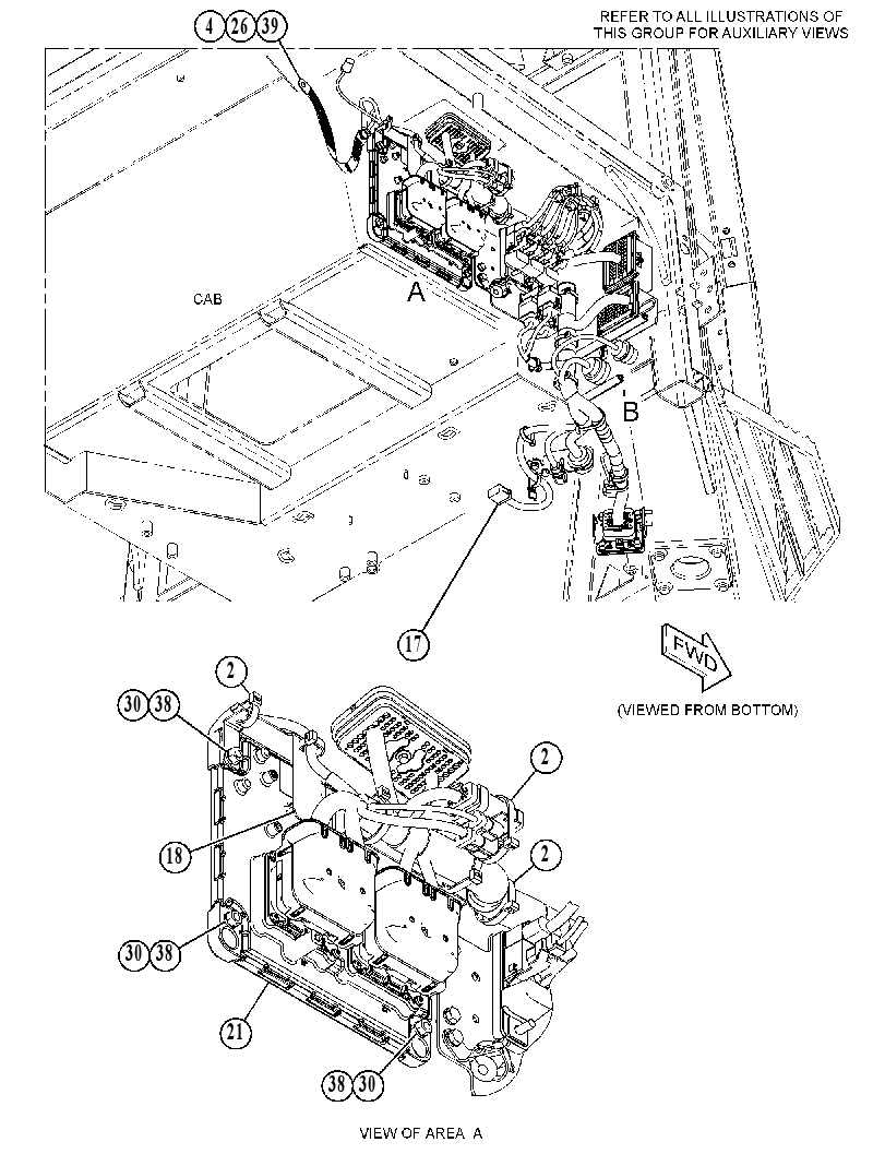 Проводка площадки 3941828 CAT