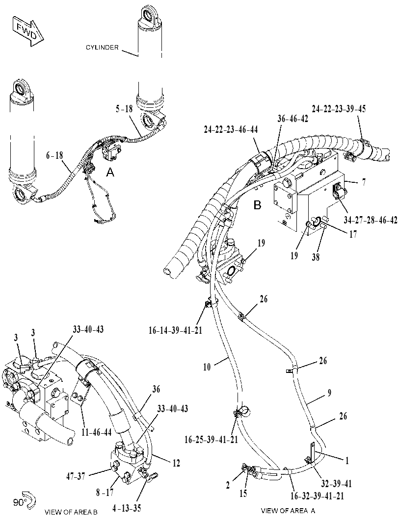 Трубопроводы подъёма 4513315 CAT