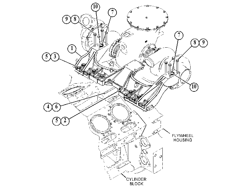 MOUNTING GP-TURBOCHARGER 4852805 CAT