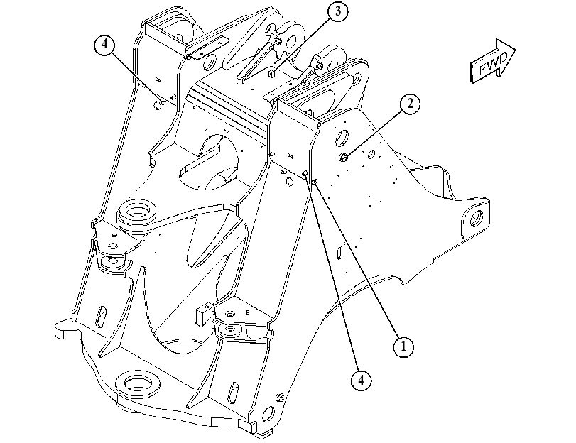 FRAME AS-LOADER 4647832 CAT