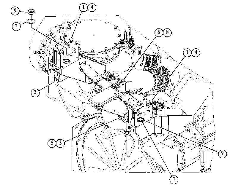 MOUNTING GP-TURBOCHARGER 3774614 CAT