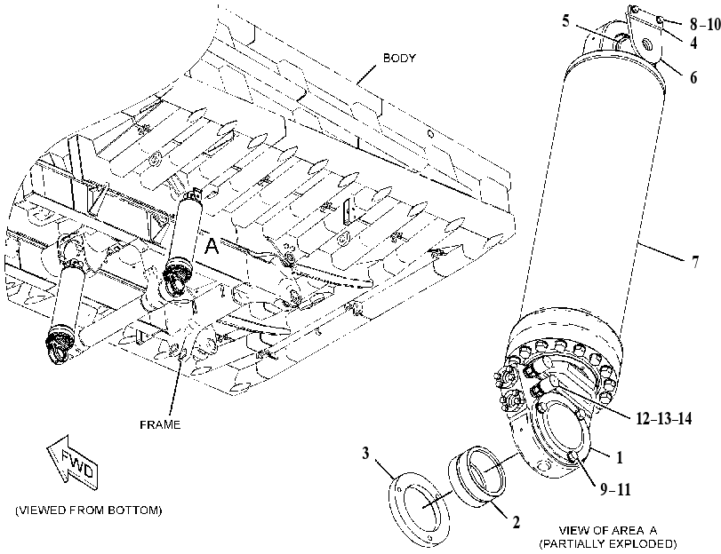 CYLINDER & MTG GP-HOIST 3099645 CAT