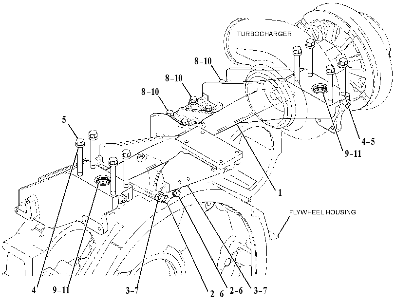 MOUNTING GP-TURBOCHARGER 3814693 CAT
