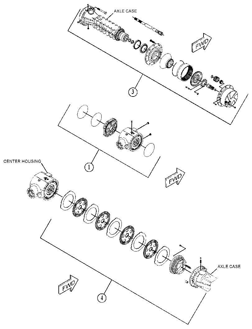Мост передний 4443629 CAT