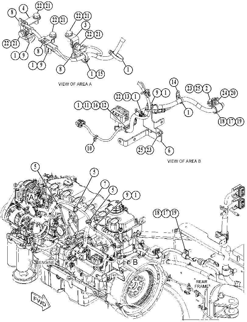 Проводка двигателя 4319636 CAT