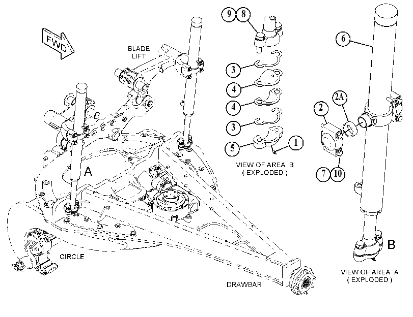 CYLINDER & MTG GP-BLADE LIFT 3525794 CAT