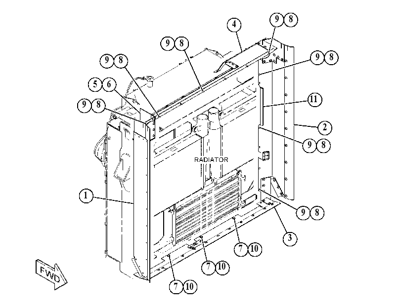 BAFFLE GP-RADIATOR 4607005 CAT