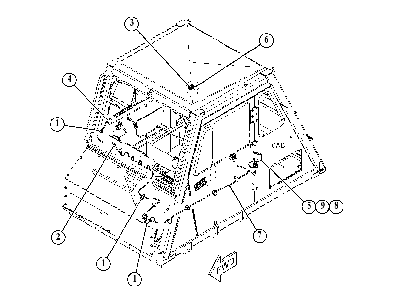 Проводка кабины 4705239 CAT