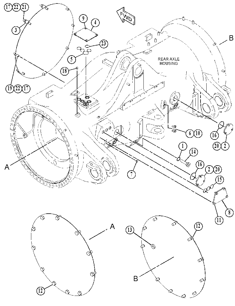 COVER GP-REAR AXLE HOUSING 3900368 CAT