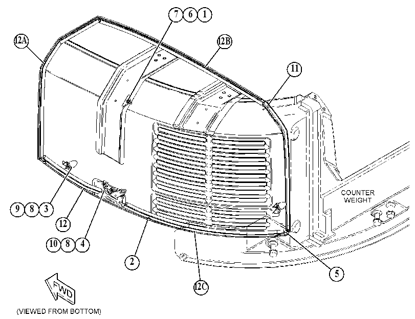 COVER GP-HOOD 4610434 CAT