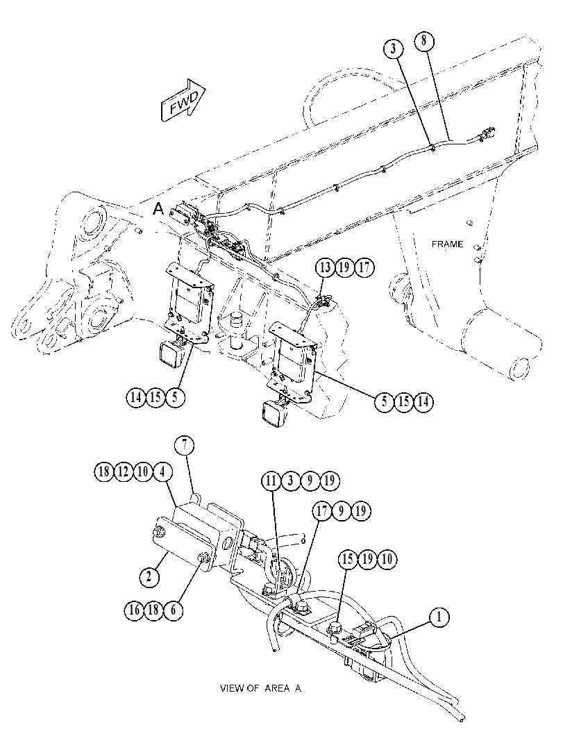 Проводка задняя 4612004 CAT