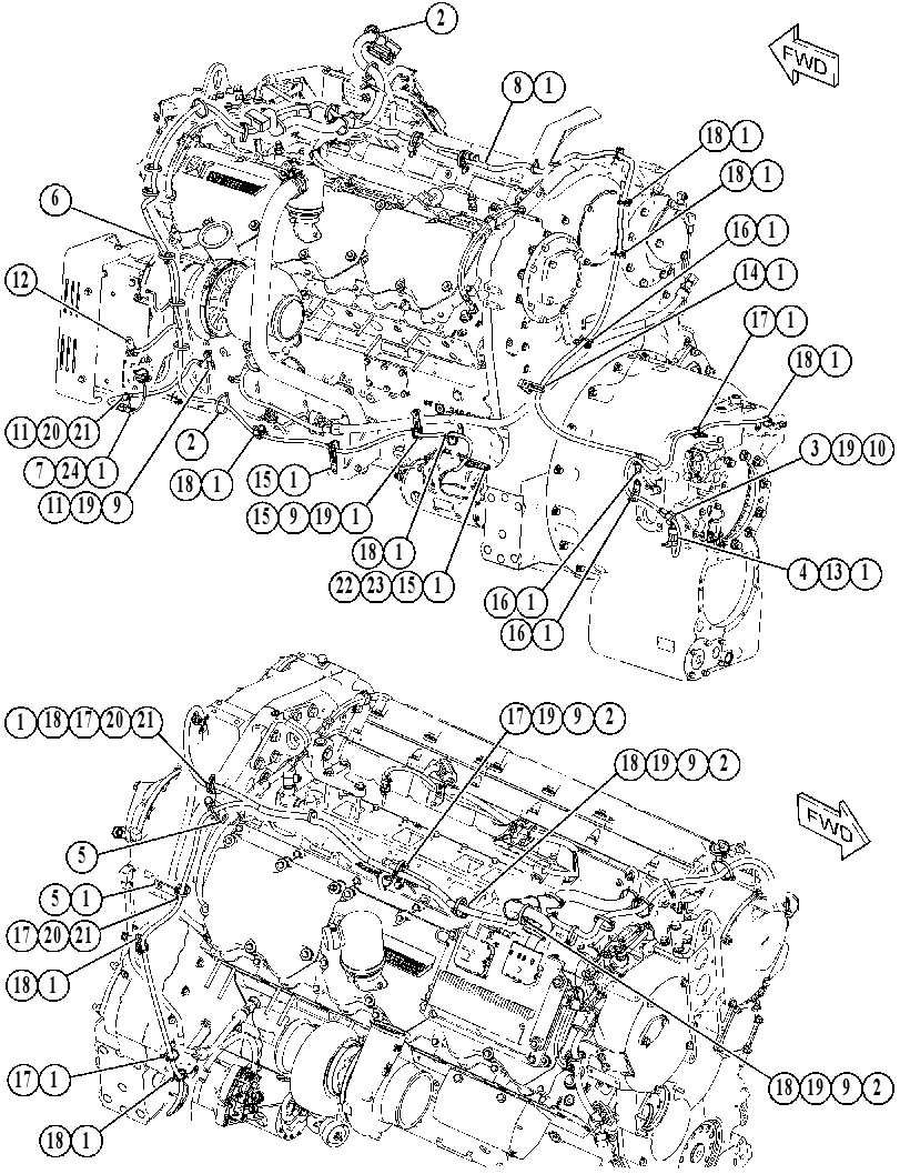 Проводка двигателя 4612003 CAT