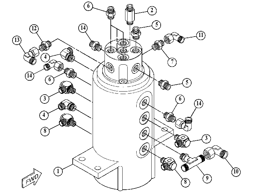 Поворотное соединение 5119798 CAT