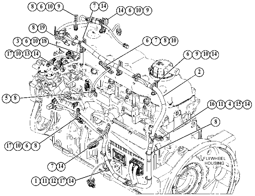 Проводка двигателя 4501400 CAT