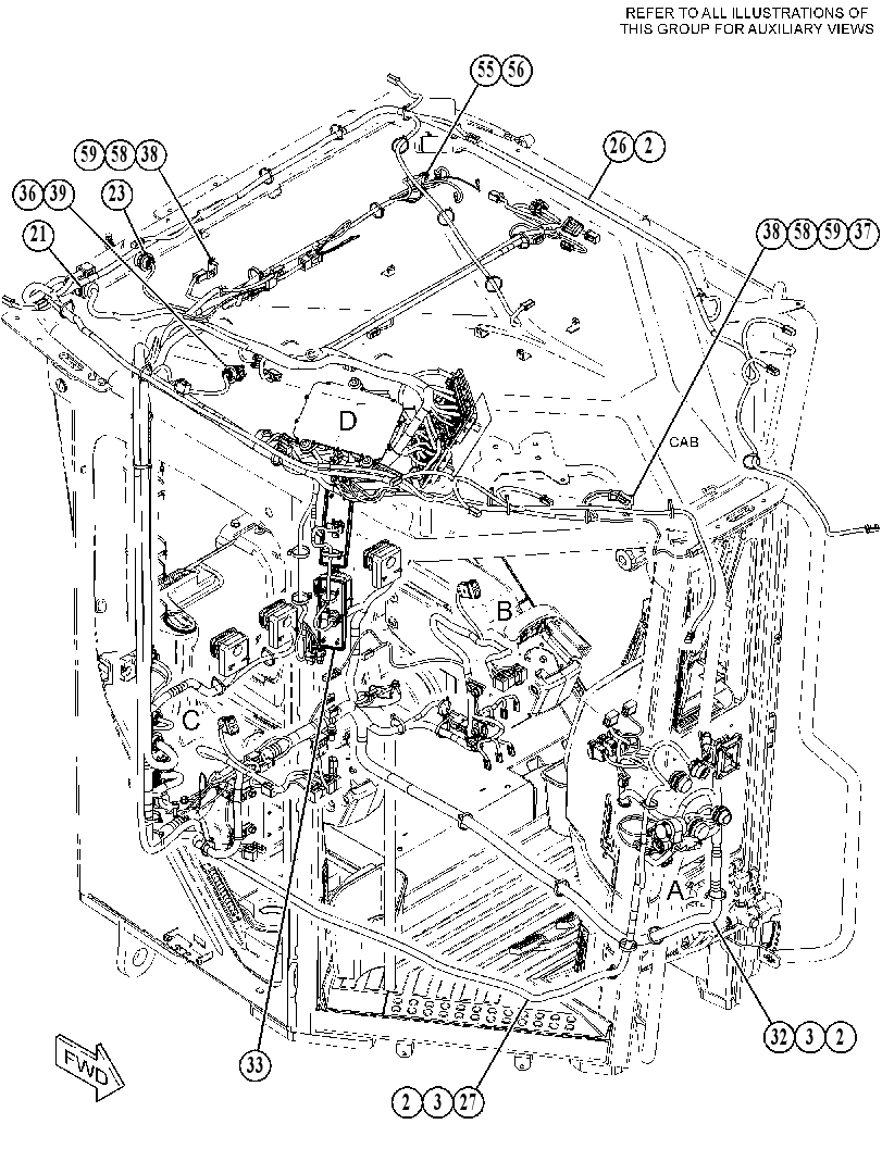 Проводка кабины 4216516 CAT