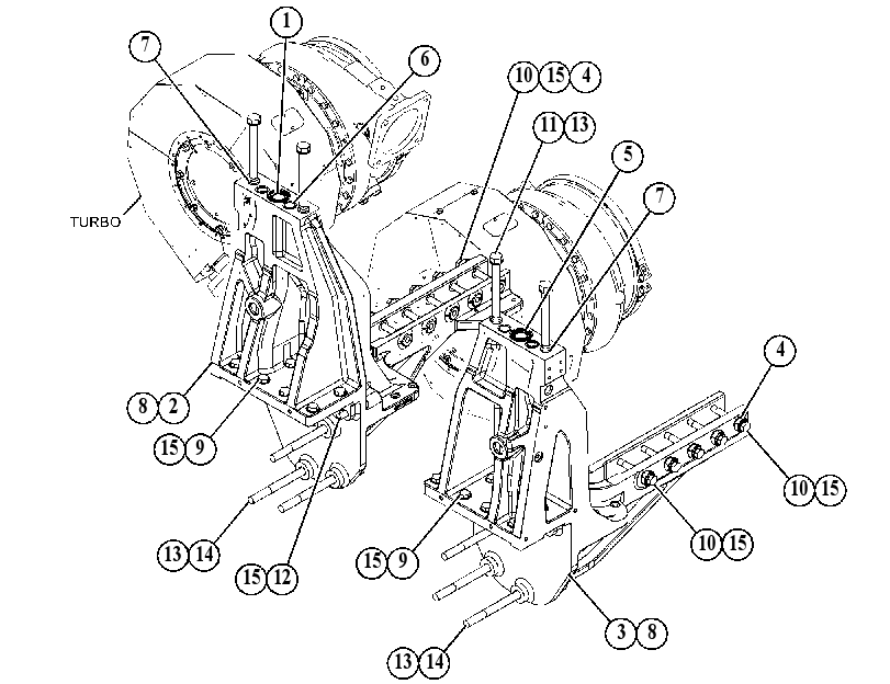 MOUNTING GP-TURBOCHARGER 4596618 CAT