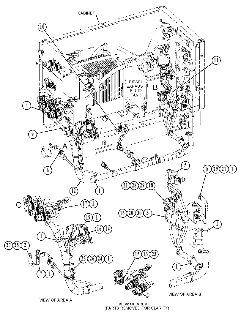 Проводка модуля AdBlue 4400154 CAT