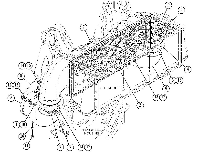 LINES GP-AFTERCOOLER AIR 4321301 CAT