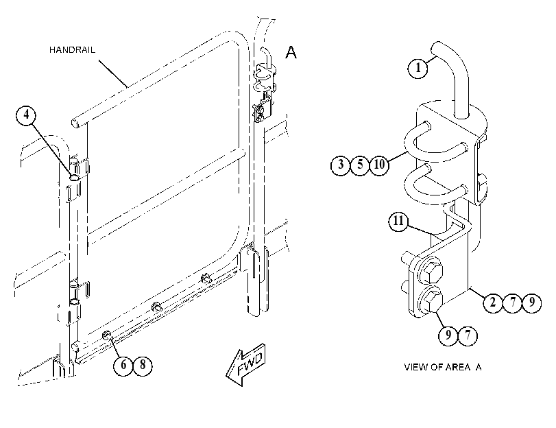 FASTENER GP-HANDRAIL 4869169 CAT