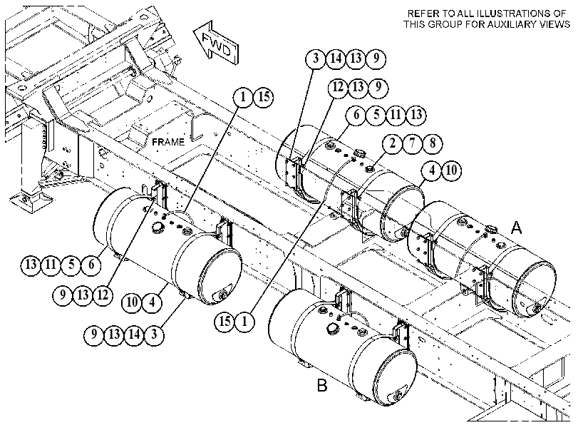 Бак топливный 4225813 CAT