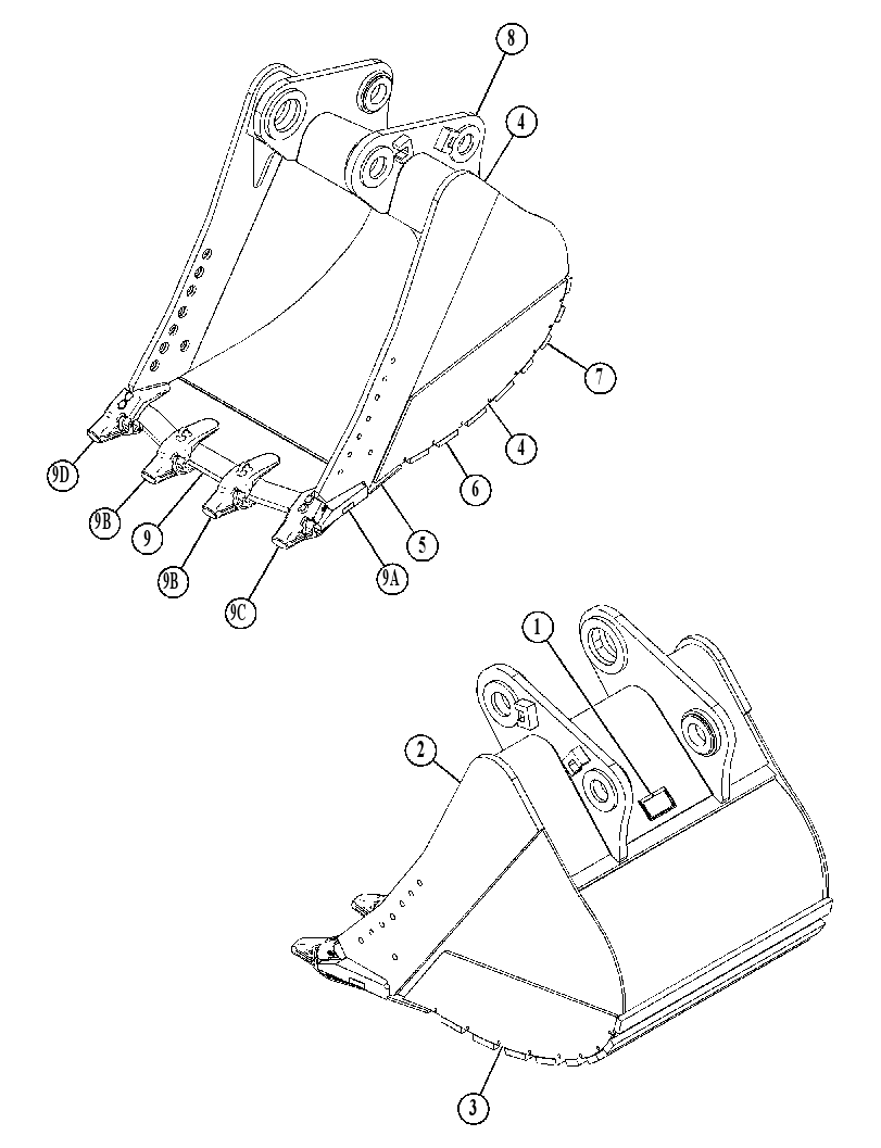 BUCKET AS-SEVERE SERVICE SPADE 4840438 CAT