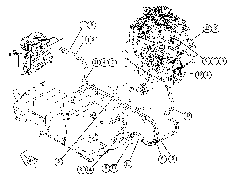 LINES GP-HEATER & AIR COND 4968262 CAT