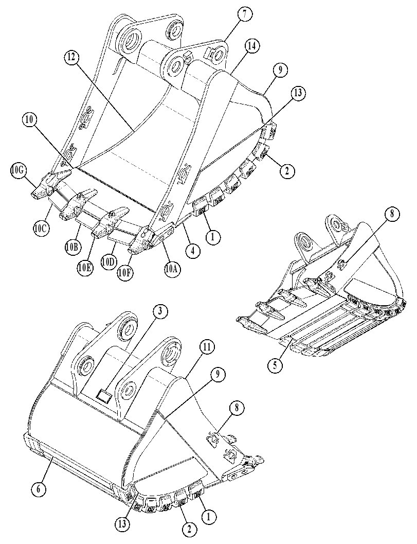 BUCKET AS-EXTREME SERVICE ROCK 4840443 CAT
