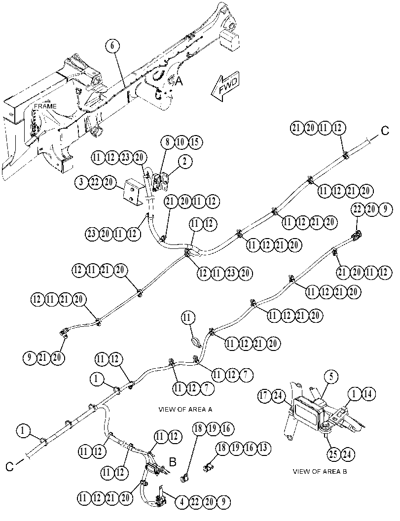 Проводка шасси 4549229 CAT