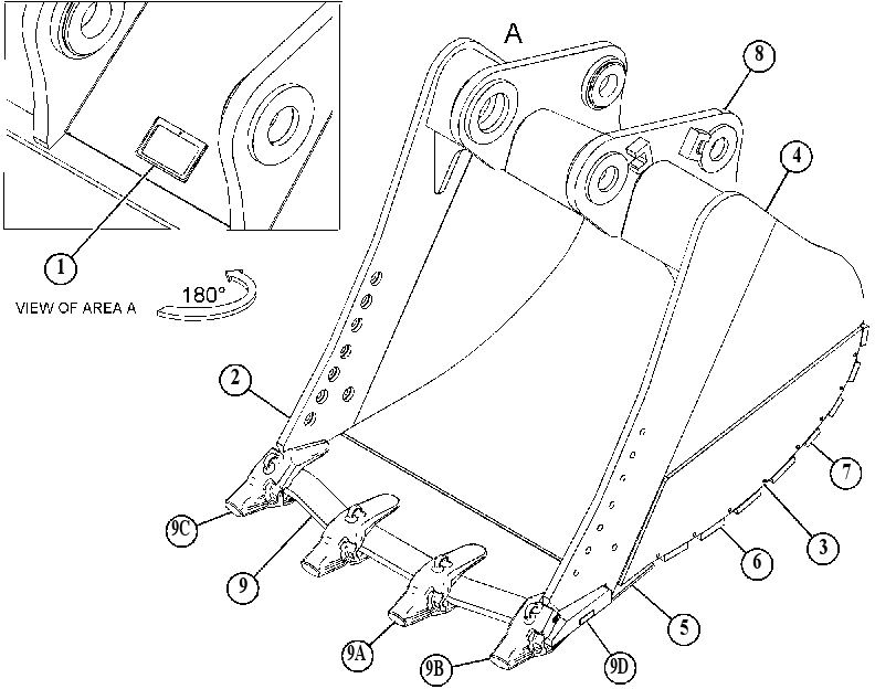 BUCKET AS-SEVERE SERVICE SPADE 4840424 CAT