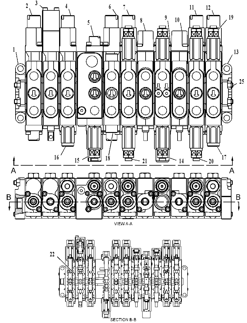 Клапан (секция) 2428185 CAT