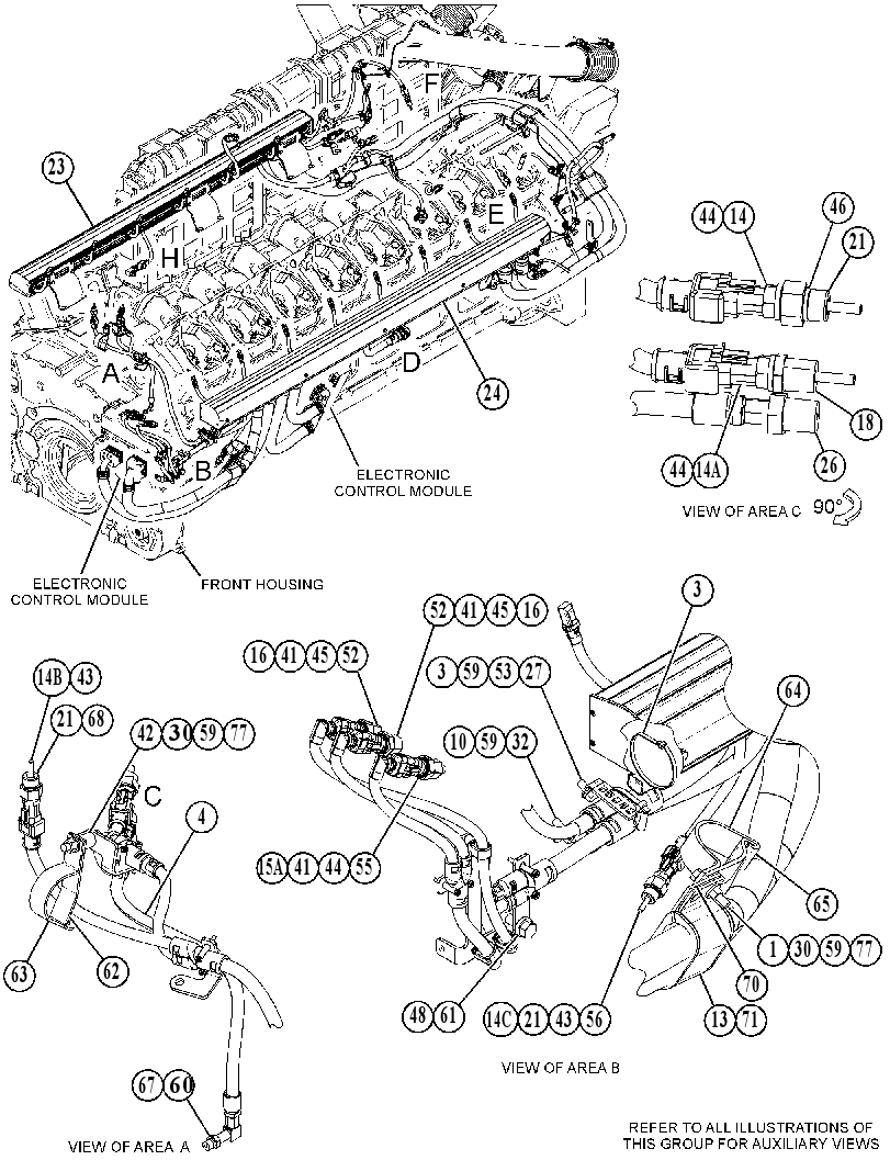 Проводка двигателя 4227588 CAT
