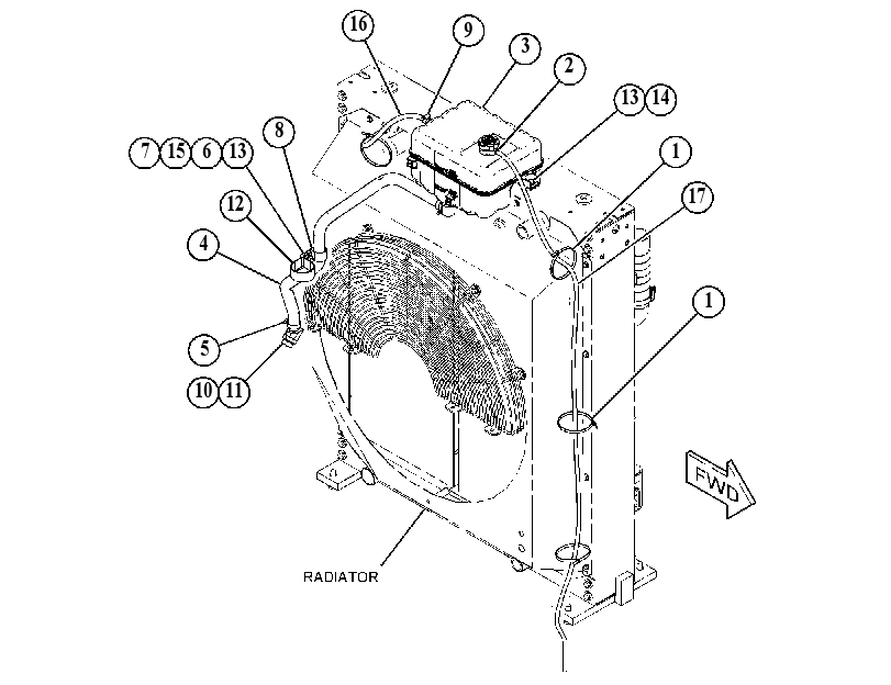 TANK & MTG GP-COOLANT 4378613 CAT